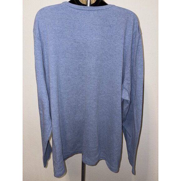 Croft & Barrow Womens Plus Size 3X Top Long Sleeve Winter Snowflake Accents Blue - Picture 7 of 8